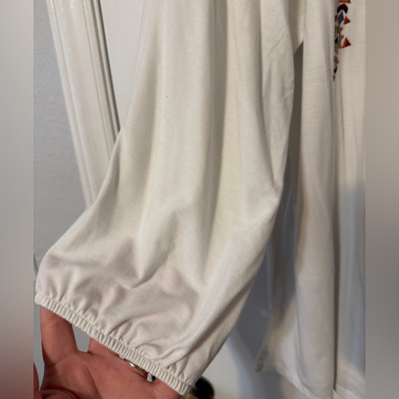 Ruby Rd. Ivory Top with Multicolor Embroidery - Picture 4 of 5